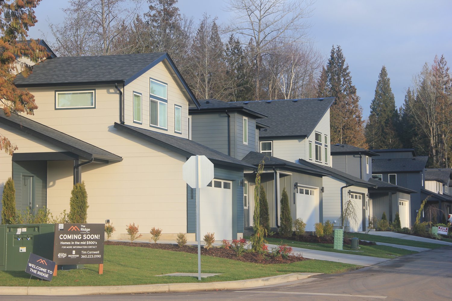 The Ridge at Harbor Hills has over a dozen homes occupied in the east Blaine housing development. The development, expected to be completed in 2025, will have 353 houses between single-family homes and multi-family units.
