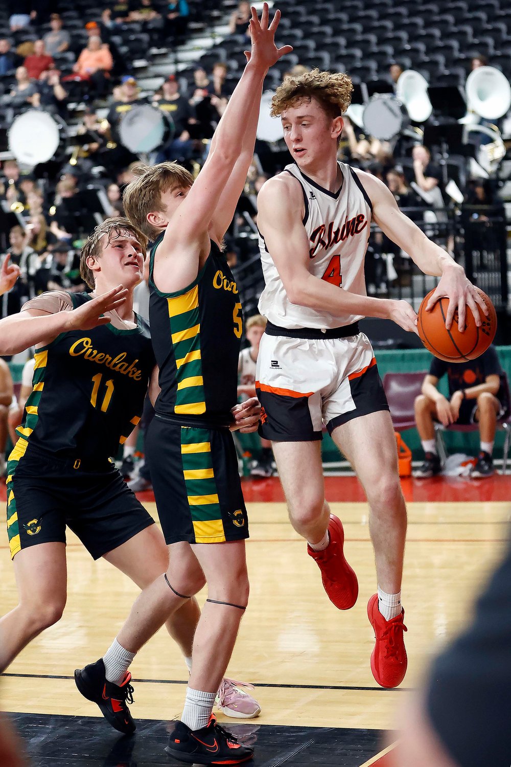 Ethan Koreski in Blaine's 80-52 win over Overlake March 2 at the Yakima Valley SunDome. Koreski finished the game with a team-high five assists.