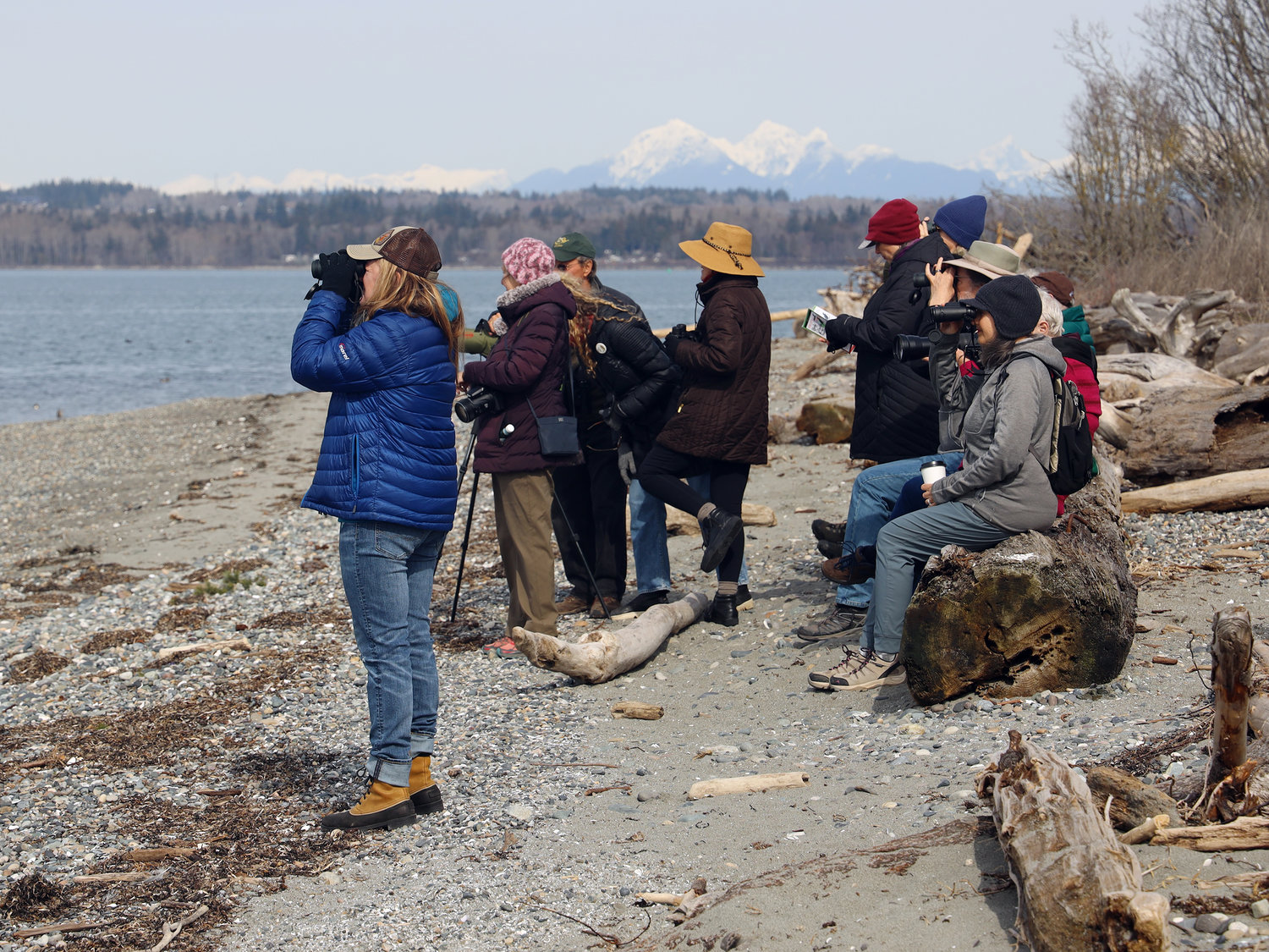 People watch for birds during the 20th annual Wings Over Water Northwest Birding Festival that took place March 17-19 in Blaine, Birch Bay and Semiahmoo.