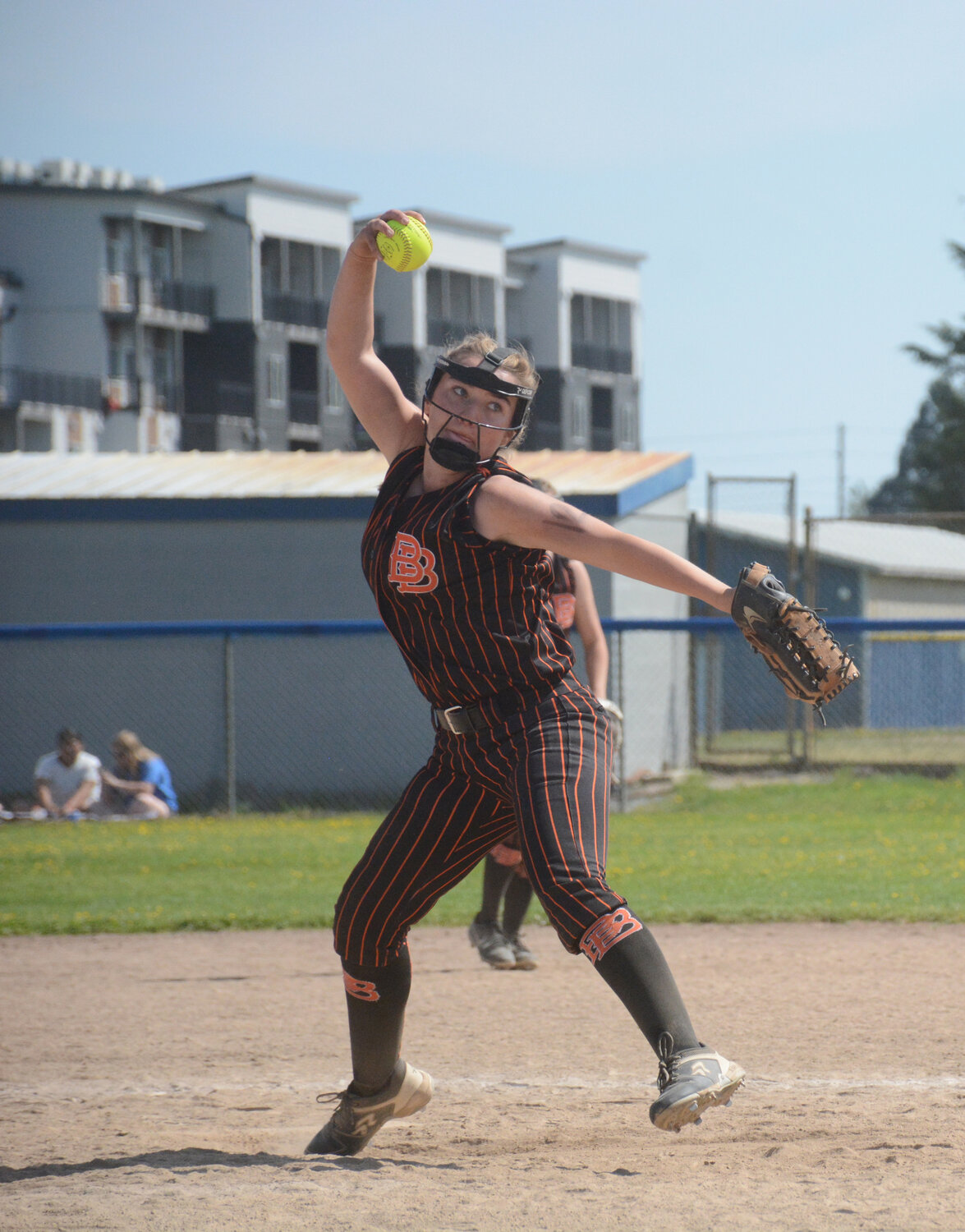 Piper Nissen pitches in Blaine’s 8-7 win May 20.