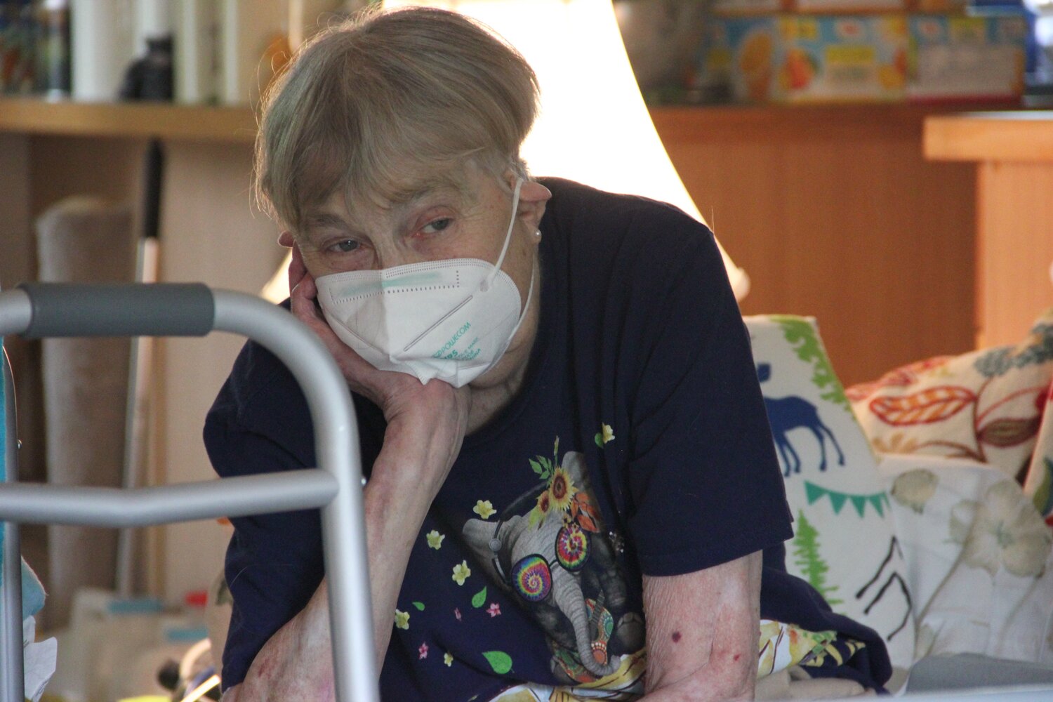 Christina Needham, 70, at her home in Blaine on May 22, following PeaceHealth’s decision to severely reduce its outpatient palliative care program in Whatcom County. Needham, who has stage four cancer and is homebound, has relied on palliative care for pain management and emotional support.