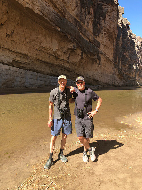 Matt Treat, l., and his friend Bill in Big Bend National Park.