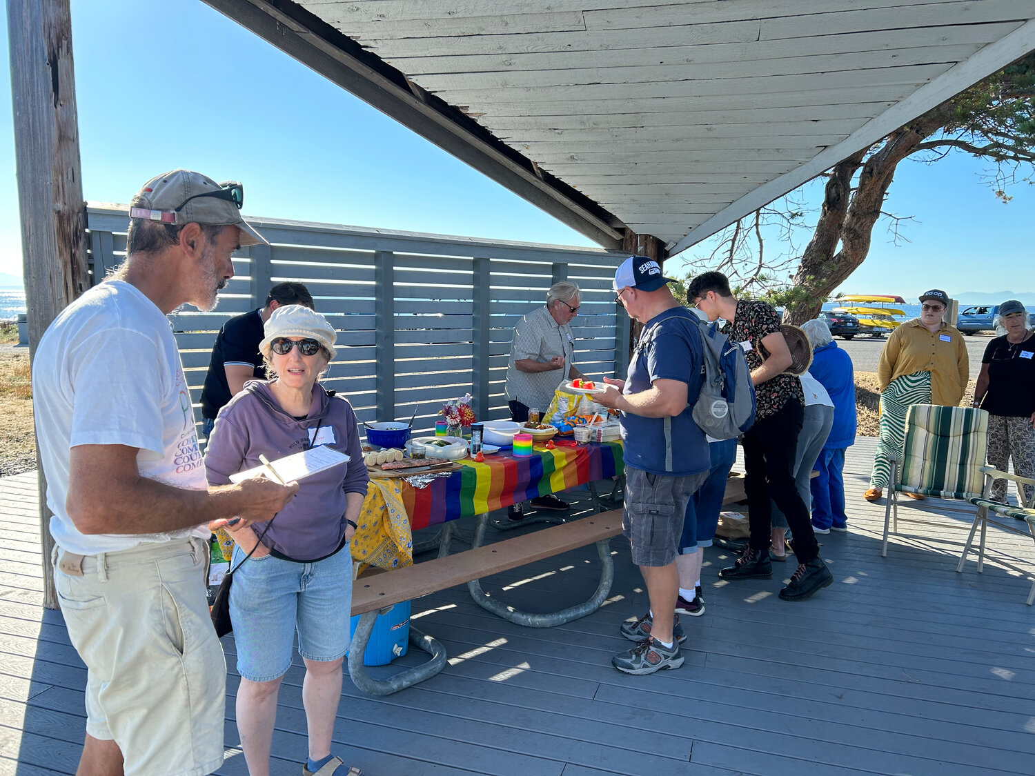 Friends and members of QUAAC met up for a potluck at Lighthouse Park August 4.