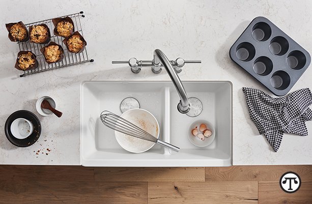 A beautiful kitchen sink such as BLANCO&rsquo;s IKON can help you turn out beautifully baked bread, cake, cookies and more.