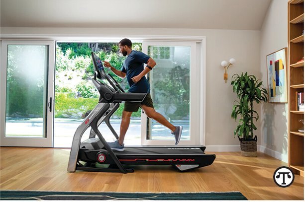 Try the connected Bowflex T22 treadmill, which offers a 22-inch console with an adjustable HD touchscreen, plus engaging content and custom coaching with the JRNY digital fitness platform.