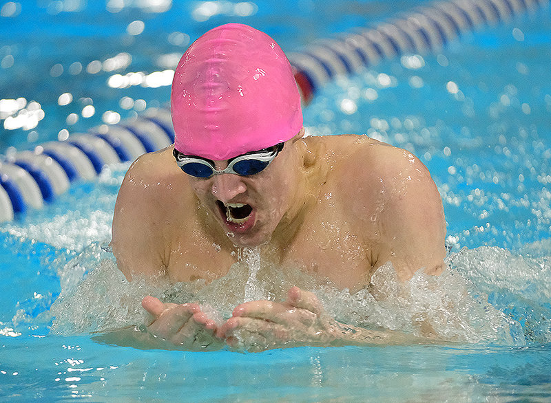 Needing a strong finish, PHS senior Nate Johnston pushed past the competition during the final 50 yards to win his third straight 100 breaststroke state title on Friday in Gillette.