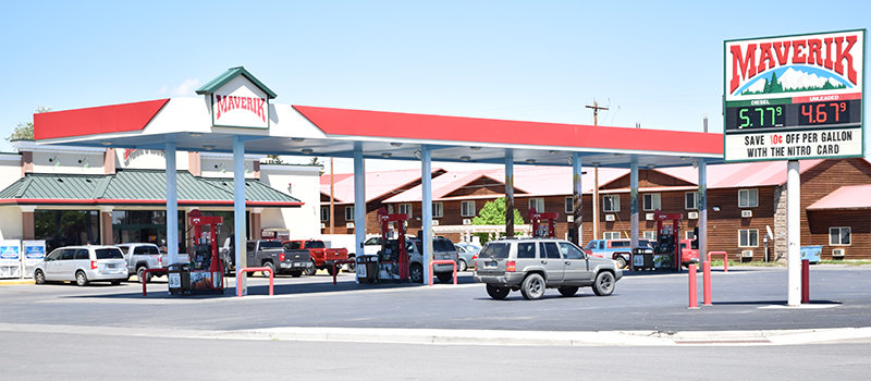 Diesel fuel was selling for $5.77 per gallon and regular unleaded for $4.67 at the Powell Maverik location on Coulter Avenue Wednesday, June 15. Gas prices in Wyoming have soared 22 cents per gallon in the past week.