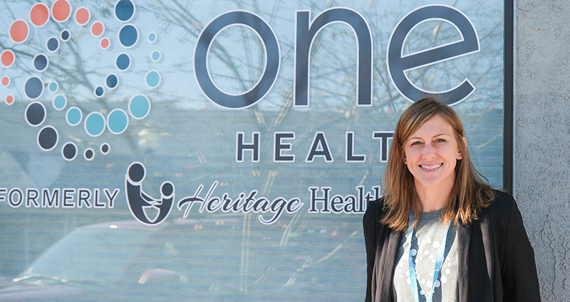 Chief Financial Officer Colette Mild stands in front of One Health&rsquo;s administrative office on Bent Street in Powell. One Health is currently in the design stages of its soon to be office at the Fitch Building.