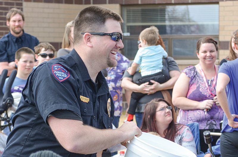 Matt Koritnik, Powell school resource officer, participates in the 2019 Jackalope Jump sporting a beard. Officers are again growing beards as a fundraiser for Special Olympics.