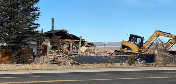 The Caroline Lockhart house, built in the 1950s for the Cody pioneer and moved from the downtown area to Yellowstone Avenue, was torn down last week.