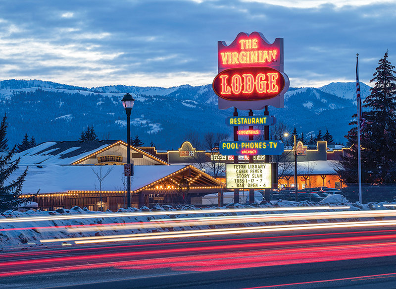 One small section of neon on the sign at The Virginian Lodge needs fixing, but the rest of the iconic Jackson Hole landmark has otherwise been fully restored.