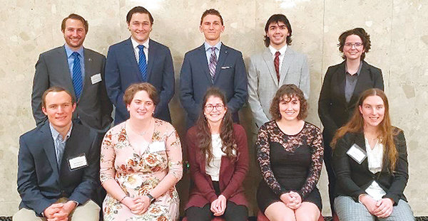 Michigan State University&rsquo;s 2018-2019 STARR Scholars pose together. Four of these students were from Park County. In the back row, Dan Beaudrie (center) is from Cody, while in the front row, Rhett Pimentel (left), Maddy Hanks (center) and Hattie Pimentel (right) are all Powell High School graduates.