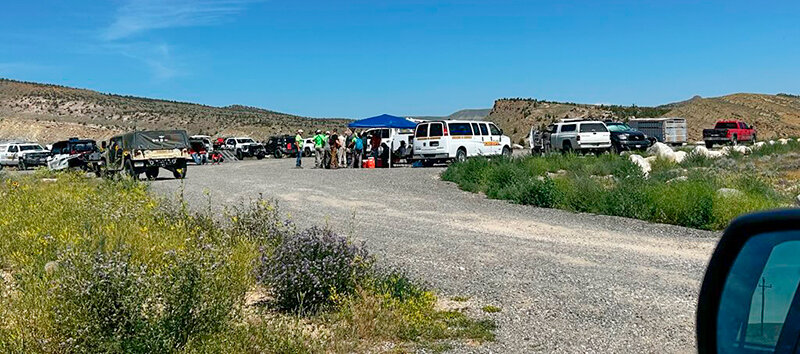 Dozens of personnel from various agencies and the public gathered at the Newton Lakes area on Saturday and Sunday to search for John Borninkhof, a Laurel, Montana, resident who&rsquo;s been missing since July 12. His vehicle was found abandoned in the Outlaw Trail area, but searchers did not find Borninkhof.