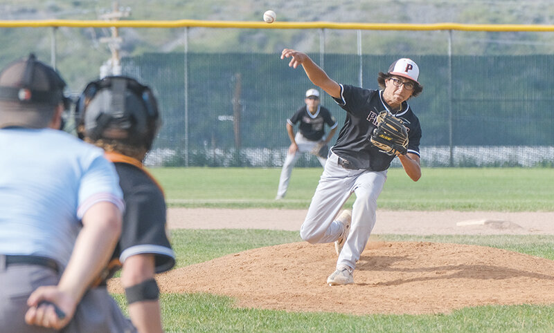 Jordan Loera releases a pitch against Cody on the final day of the regular season. Powell came up short at the state tournament but showed growth throughout the season.