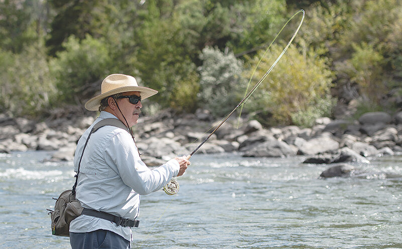 Former trout fishing guide Tim Wade fishes the North Fork of the Shoshone River, hoping to land a feisty trout. While Wade loves fishing, he refuses to harvest and eat fish.
