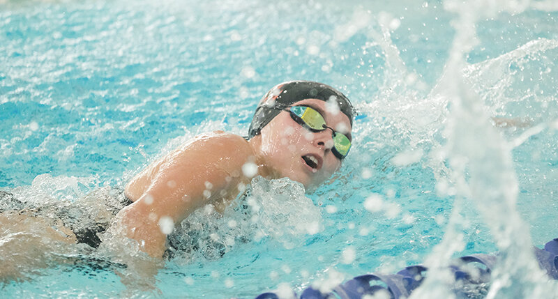 Aubree Fisher competed strong in the 100 free and earned a third place finish in the 100 breast on Friday in Cody.