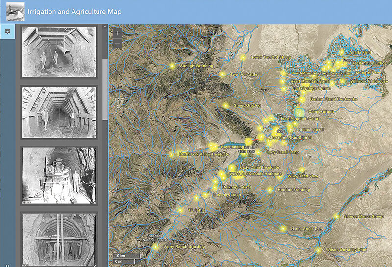 The Irrigation and Agriculture map is one of 12 GIS interactive maps available for viewing at the Park County Archives website.