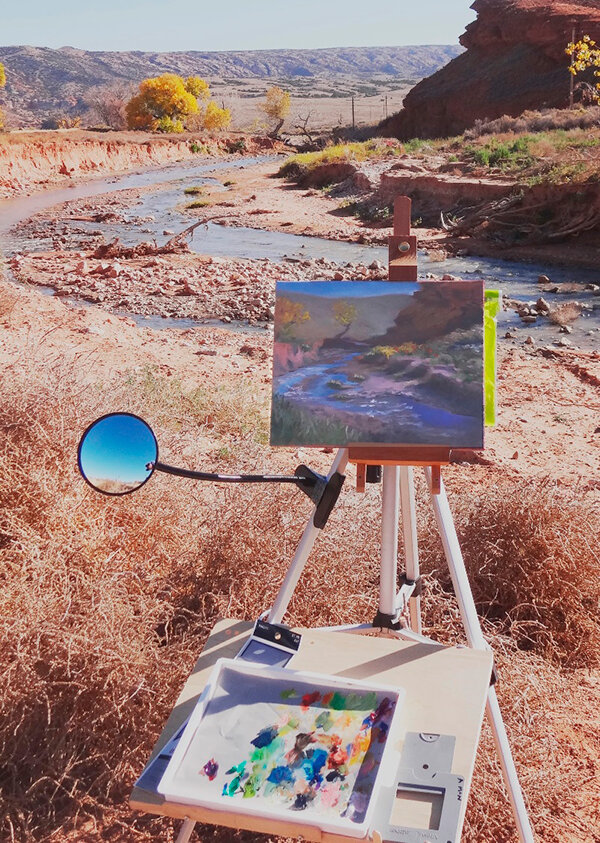 Ainsely McNeely, Bighorn Canyon National Recreation Area&rsquo;s last artist-in-residence for the 2023 season, finished her residency last week after doing multiple plein air paintings.