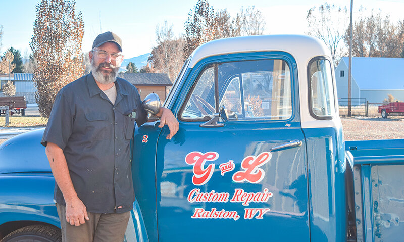 Larry Boggiano restores vehicles with his father Gary, like Bertha, a bright red 1945 Chevy. Bertha and the Boggiano family have a deep history.