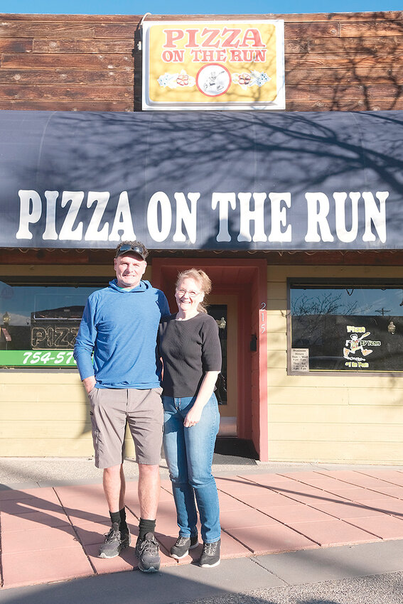 Pizza on the Run co-founder Harold Kaiser (left) recently sold the final location to longtime employee and manager Brenda Mattson, who said she was thrilled to be able to buy her hometown pizza joint.