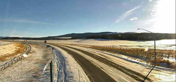 A photo from a web camera Nov. 27 south of Burgess Junction shows the state of the road after winter weather.
