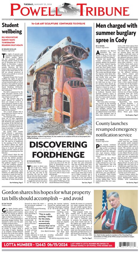 Powell Tribune January 23 2024 Powell Tribune Powell Tribune January 23 2024 Powell Tribune