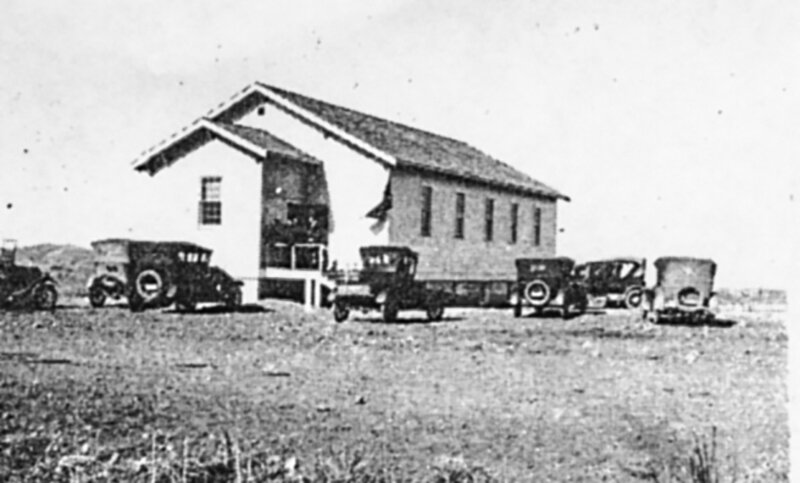Sage Creek Community Club, pictured in 1926 when it was known as the Country Club, was constructed through a community effort.