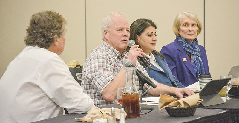 Sen. Dan Laursen (R-Powell), pictured at a recent event in Cody put on by the Park County Republican Women, encouraged the county commissioners to switch to a hand count of ballots for the 2024 elections.