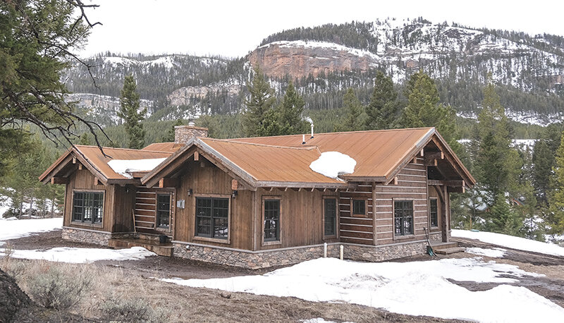 Tom and Liza Kuntz’s home in the Beartooth Mountains is nearly complete.