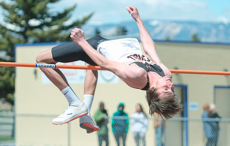 Isaiah Woyak claimed victory in the high jump Thursday in Cody despite blustery conditions. He then won the triple jump in Thermopolis on Friday to close out the regular season at the Bobcat T&amp;F Invitational.