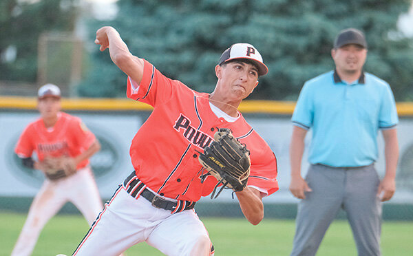Pioneers pitcher Jordan Loera continues to provide strong innings on the mound, helping Powell rebound Tuesday night with two home wins over Riverton.