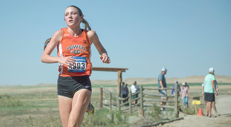 Kinley Cooley raced ahead of the pack in Buffalo to help the Panther girls to a first place finish at the Buffalo Invitational on Friday.