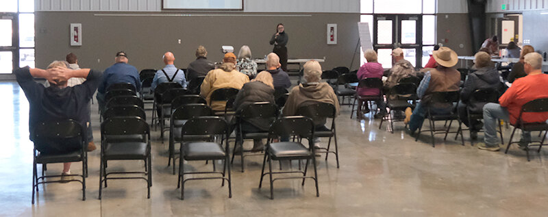 Residents gather at Heart Mountain Hall in February for an open house regarding county land use regulations. There will be a chance to provide input on more detailed information at an open house 5-7 p.m. Wednesday at Heart Mountain Hall.