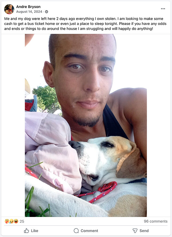 This Facebook post by Andre Bryson helped Cody police identify him as the man who’d stolen a vehicle from the Walmart parking lot last summer.