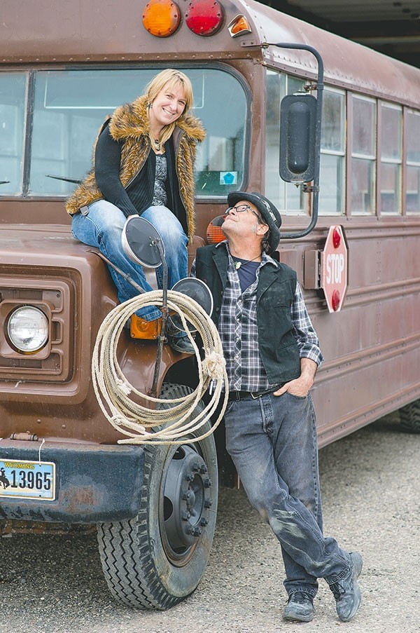 April Jones and Todd Evans — president and vice president of the Yellowstone Burners — have been working on collaborative art projects for years and are now attempting a 30-foot tall saddle and saloon ‘art car,’ using a former school bus they purchased in Powell. They’re looking for creative people to help with the build.