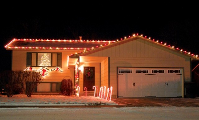 Red and white Christmas lights and decorations adorning the home of Kim and Jocelyn Frame at 1202 Amy Lane earned the couple first place in the city of Powell’s annual Christmas Decorating Contest.