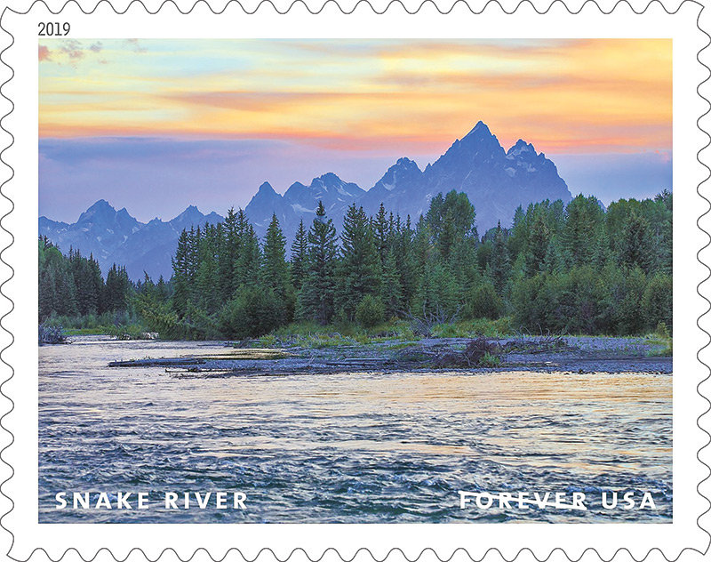 A new series of stamps featuring some of America’s ‘Wild and Scenic Rivers’ includes this image of the Snake River as it passes near the Tetons in Wyoming. Naturalist Tim Palmer captured the shot.