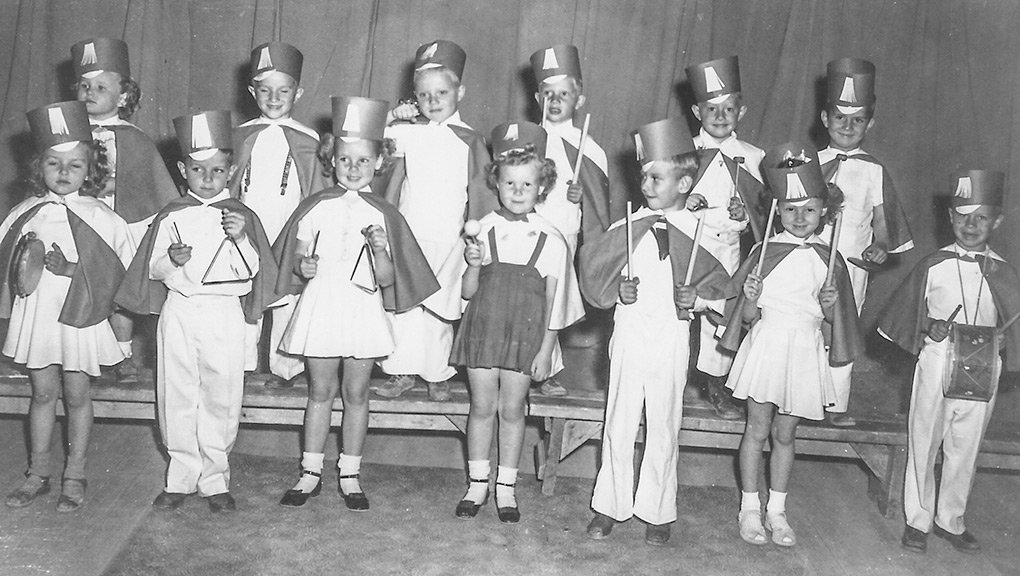 Some of the preschool children living at the site of the former Heart Mountain Relocation Center after World War II — the sons and daughters of Bureau of Reclamation staffers and homesteaders — participated in a rhythm band. Columnist Pat Stuart, who lived at the site with family after World War II, says a 1949 blizzard brought the community closer together.