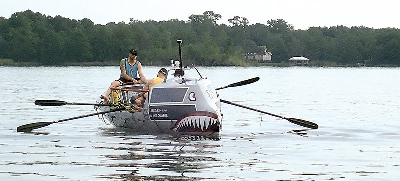 Fight Oar Die, an all military veteran team entered in the 2019 Talisker Whisky Atlantic Challenge, practice in Mobile Bay this past summer. The team rowed 12 hours a day to train for rowing across the Atlantic Ocean.
