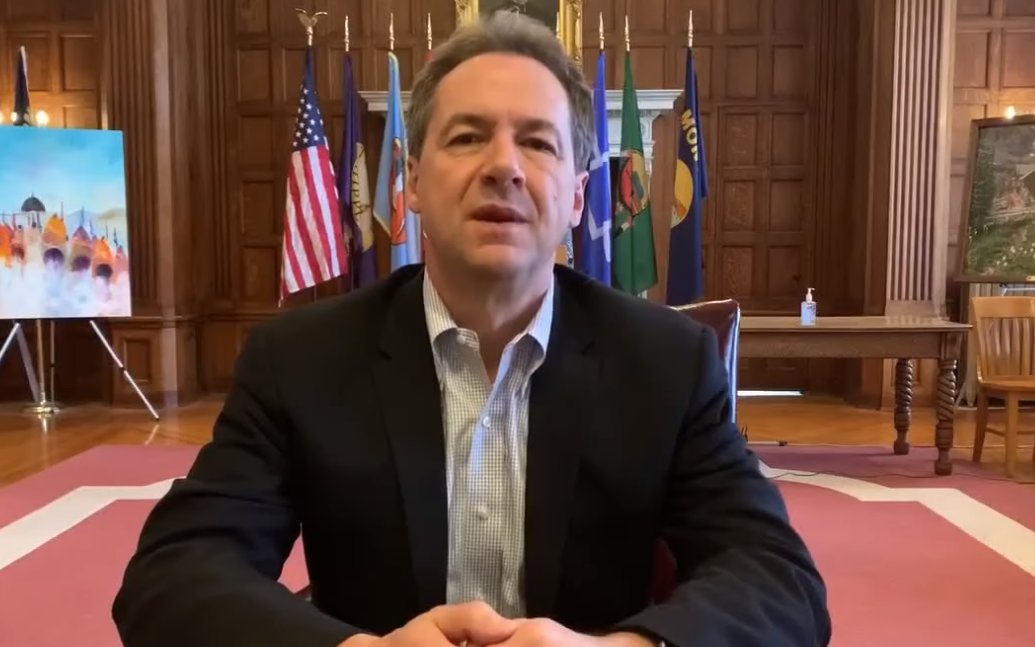 In a Monday video message, Montana Gov. Steve Bullock asked people not to visit his state.