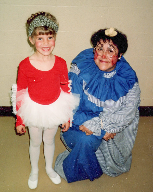 In the photo above from the spring of 1991, Tessa Baker is pictured with teacher Virginia Damori at the Kindergarten Circus.