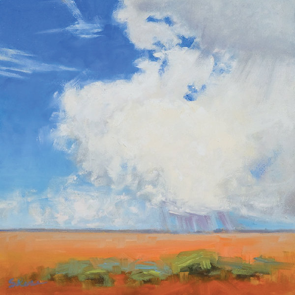 This oil painting by Stephanie Rose of Powell is titled ‘Storm Cloud Sashay.’