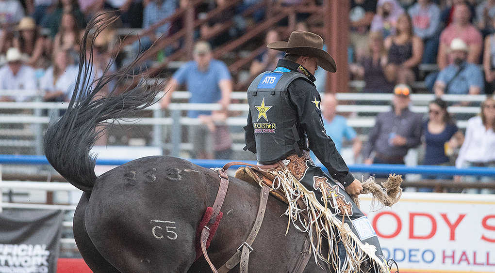Canadian Zeke Thurston had one of the top performances during the Fourth of July edition of the Cody Stampede Rodeo, finishing second overall in saddle bronc riding. Tuf Cooper was named the weekend’s all-around cowboy for his success in tie-down roping and steer roping.