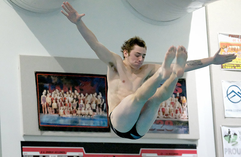 PHS junior Cole Frank dove his way to a first-place finish in the six-dive competition Friday in Cody. The following day at the 11-dive competition in Riverton, Frank finished second overall to cap off a successful weekend for the Panther swim and dive team.