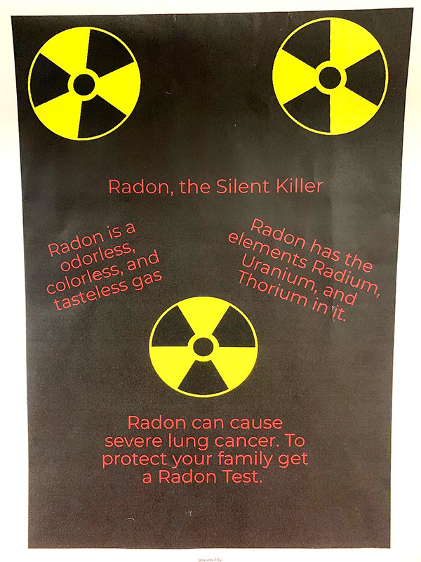 Chloie Black, a freshman at Powell High School, won second place in the 2020-21 radon awareness poster contest for seventh- through 12th-grade entries.