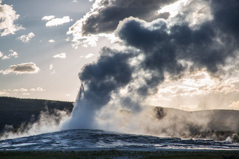 A Rhode Island woman suffered thermal burns in the Old Faithful area of Yellowstone National Park on Thursday, park officials say.