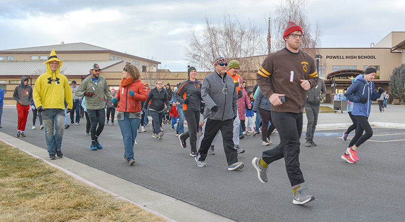 Nearly 90 runners and walkers turned out on Thanksgiving morning for the ‘Run for the Robots’ Turkey Trot. The event is a benefit for Powell High School’s robotics teams.