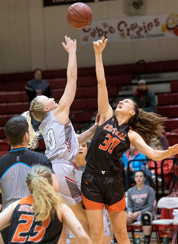 Trapper freshman Brenna Rouane gets the tip off Monday night, part of a busy week that featured four games. The Trappers topped Central Wyoming 72-44 after losing to them 80-72 just a few days earlier. The Trappers will take on Central Wyoming again at home at 2:30 p.m. Saturday.