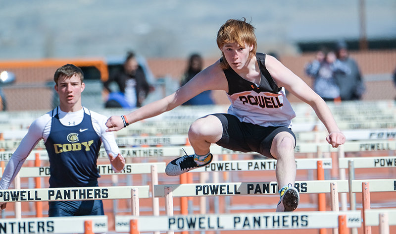 PHS sophomore Jeremy Harms was part of a group of Panther hurdlers who took four of the top eight spots in both hurdle races on Saturday. Harms also placed third in pole vault, helping the Panthers finish second as a team.