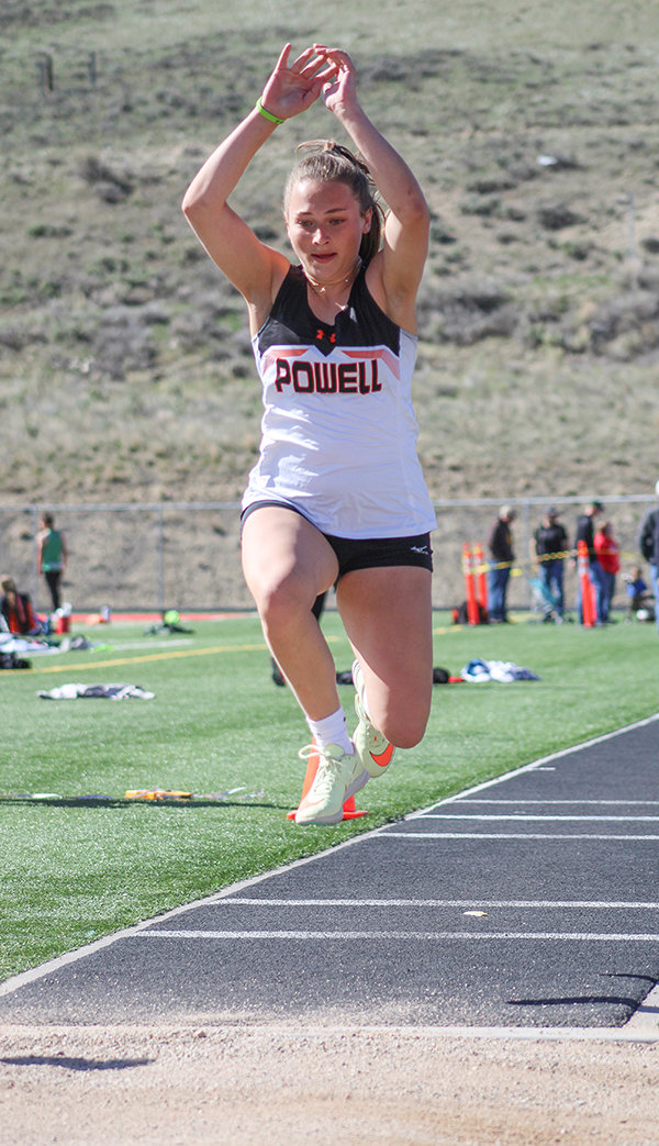 Continuing her strong run of performances, Panther junior Sydney Spomer won the triple jump with a leap of 33 feet, 9 1/2 inches at the 3A West Regional track meet on Saturday.